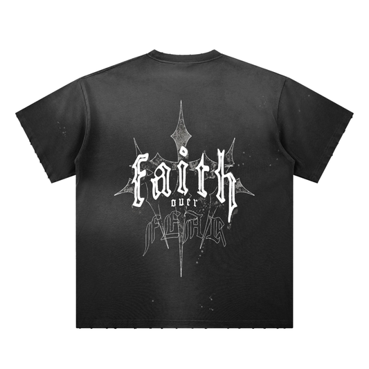 Hand-Frayed Sunfade Paint Splatter T-Shirt
